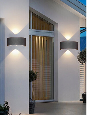 Ivy Bronx 2-Pack Outdoor Wall Lights – Smart LED Exterior Sconces