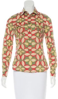 Tory Burch Floral Print Button-Up Top