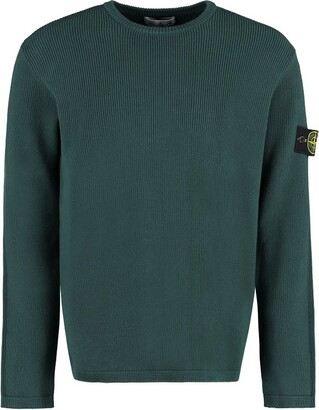 Stone Island Men's Green Sweaters | ShopStyle