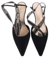Thumbnail for your product : Christian Dior Canvas Pointed-Toe Flats