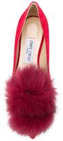Thumbnail for your product : Jimmy Choo Gale pom pom ballerina shoes
