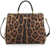 Thumbnail for your product : Dolce & Gabbana Sicily Mini Shopper Satchel Bag, Leopard