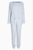 Thumbnail for your product : Next Womens Blue Stripe Jersey Pyjamas