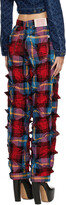 Thumbnail for your product : Charles Jeffrey Loverboy Red & Blue Spikey Jeans