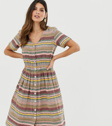 Thumbnail for your product : Esprit striped V-neck midi shirt dress