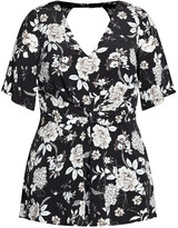 Thumbnail for your product : City Chic Mod Floral Playsuit - black