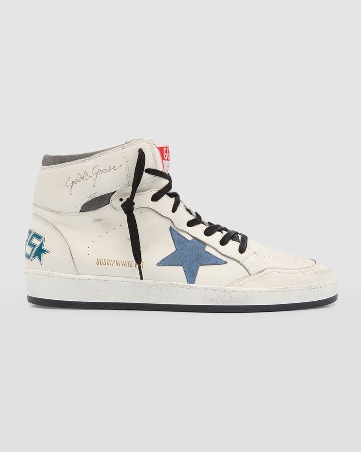 Golden Goose Men's Sky-Star Leather High Top Sneakers ShopStyle