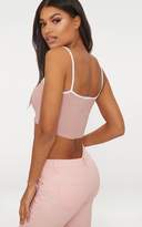 Thumbnail for your product : PrettyLittleThing White California Rib Slogan Crop Top