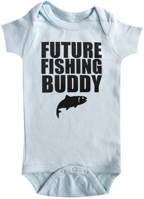 BabyApparels Future Fishing Buddy Baby Bodysuit (3-6)