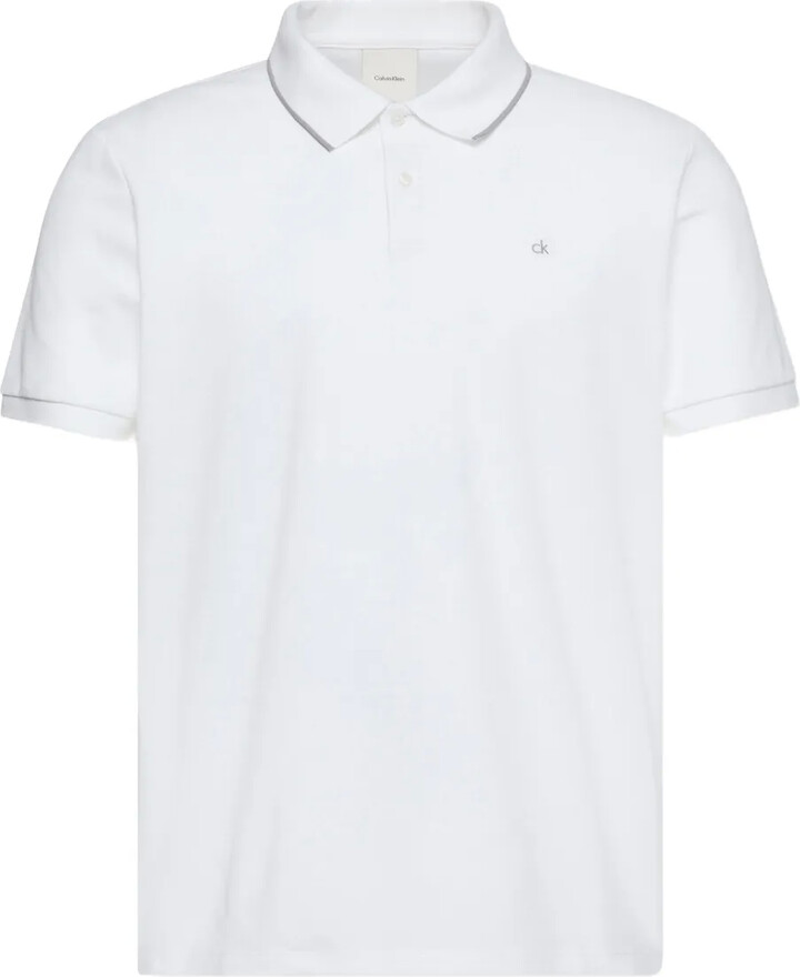 Calvin Klein Trim Logo-Detail Polo Shirt