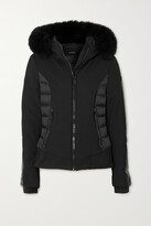Thumbnail for your product : Goldbergh Kaja Hooded Faux Fur-trimmed Paneled Down Ski Jacket - Black