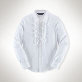 Thumbnail for your product : Ralph Lauren Ruffled Cotton Shirt