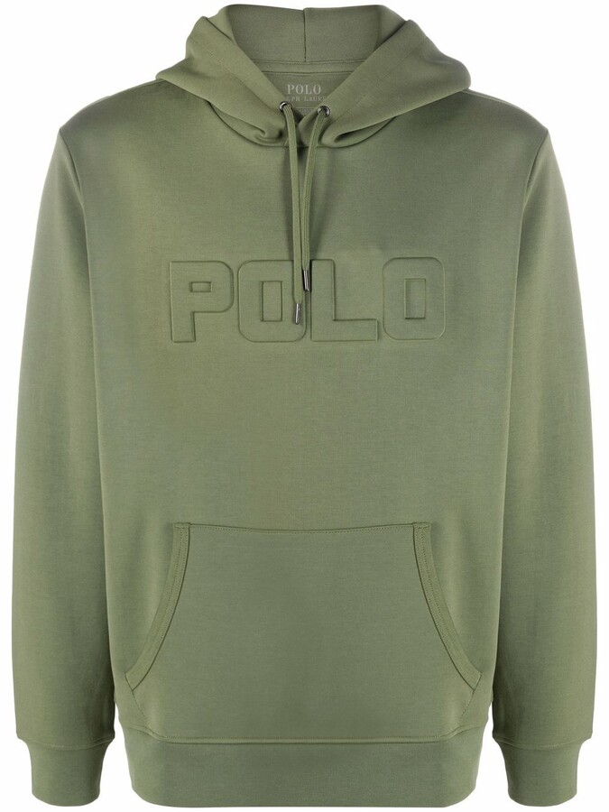 Polo Ralph Lauren Embossed-Logo Drawstring Hoodie - ShopStyle