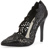 Thumbnail for your product : Alice + Olivia Dina Stamped Floral-Cutout Pump