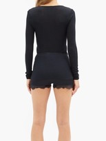 Thumbnail for your product : Hanro Lace-trimmed Merino Wool-blend Pyjama Shorts - Black