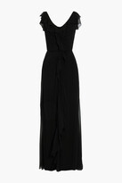 Thumbnail for your product : Carolina Herrera Ruffled ruched silk-georgette gown