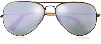 Ray-Ban Aviator Gold-Tone Mirrored Sunglasses