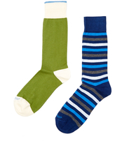 Thumbnail for your product : Cotton Striped and Solid Socks (2 Pack)