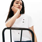 Thumbnail for your product : Lacoste Women's LIVE Rose-Embroidered Cotton T-Shirt