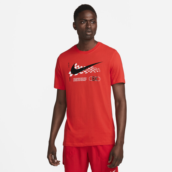 Nike Men's Dri-FIT Running T-Shirt in Red - ShopStyle