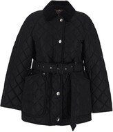 Belted Waist Quilted Jacket 