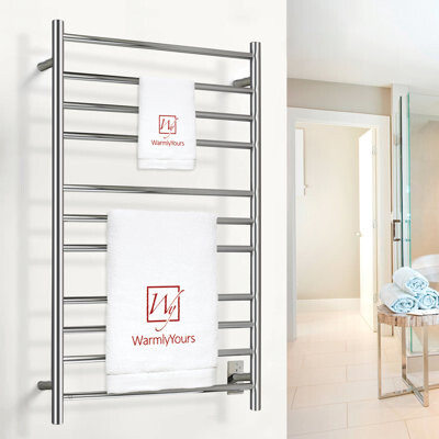 WarmlyYours Malta Electric Wall-mounted Towel Warmer Series, Hardwired, 11 Bars