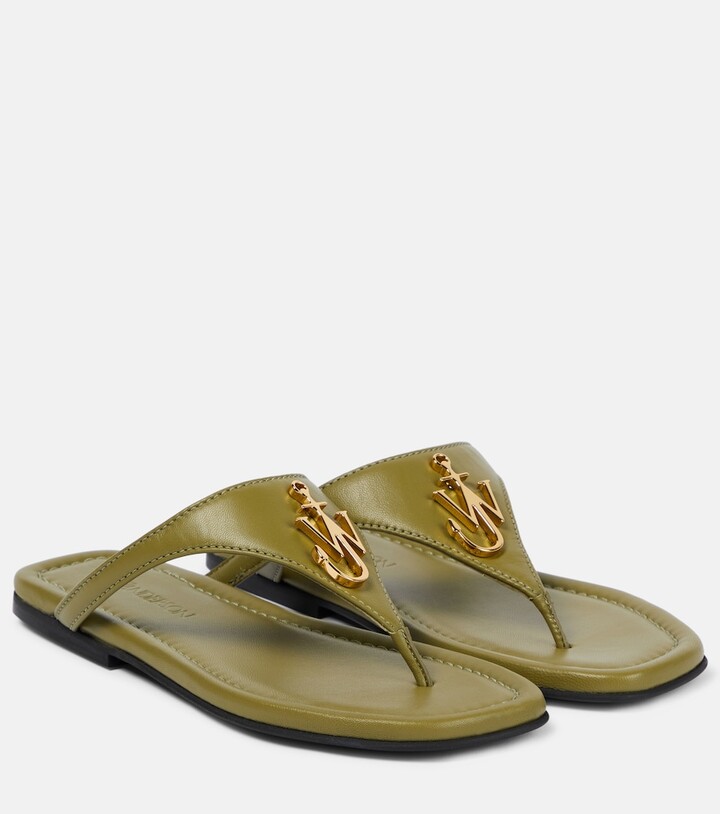 J.W.Anderson Anchor leather thong sandals