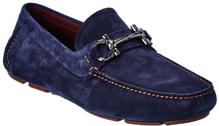 blue suede ferragamo