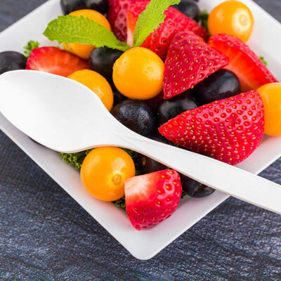 Restaurantware CPLA Mini Compostable Basic Plastic Disposable Spoons