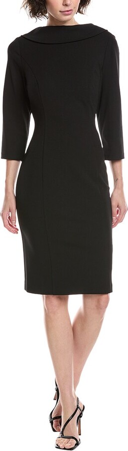 Adrianna Papell Crepe Midi Dress
