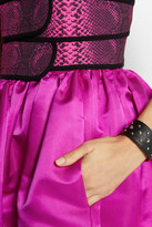 Thumbnail for your product : Christopher Kane Snake-print canvas and silk-satin dress