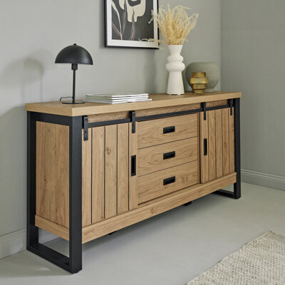 Gracie Oaks Bonnert 60.39" Wide 3 Drawer Sideboard