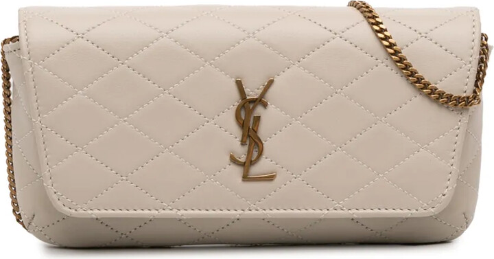 Saint Laurent Pre-Owned 2024 Quilted Lambskin Monogram Gaby Phone Holder crossbody bag