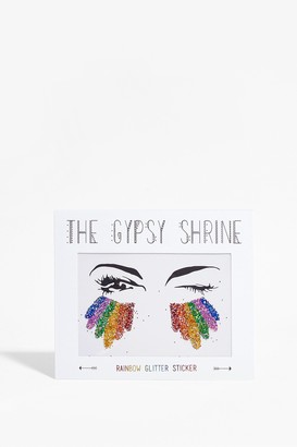 Nasty Gal Womens Shrine Rainbow Face Glitter Stickers - Multi - ONE SIZE, Multi