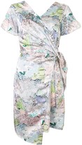 Thumbnail for your product : PortsPURE Map-Print Wrap Dress