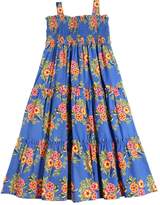 Thumbnail for your product : MSGM Floral Printed Cotton Poplin Long Dress