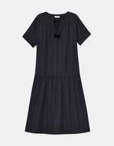 Thumbnail for your product : Lafayette 148 New York Plus Size Organic Cotton Poplin Shirred Dress