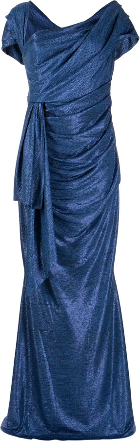 Talbot Runhof Draped Lurex Mermaid Gown