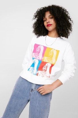 Nasty Gal Womens RuPaul Graphic Sweatshirt - White - XS