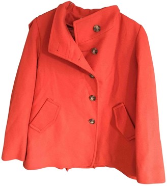 Les Petites Orange Wool Coat for Women