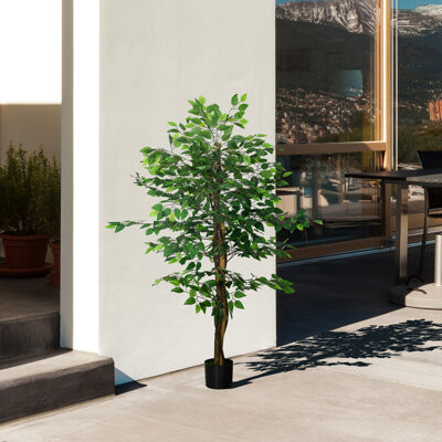 5' Tall Artificial Plant For Office, Looks Real, No Fertilizing Or Maintenance, 59" Height, Tree Indoor Use, Maintenance Fertilizing, H Greenery