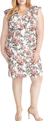 Rachel Roy Ruffled Floral Lace Dress
