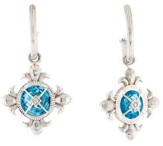 Jude Frances Topaz & Diamond Drop Earrings