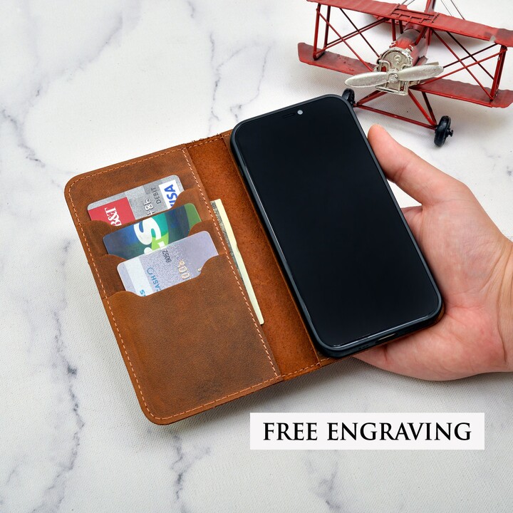 Iphone Wallet Case, Leather Wallet, Phone X-Xs, 6Plus, 6Splus, Personalized, Custom Engraved
