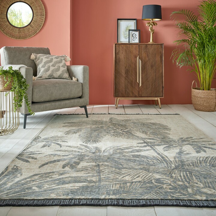 Dunelm Bali Palm Rug Brown/Grey ShopStyle