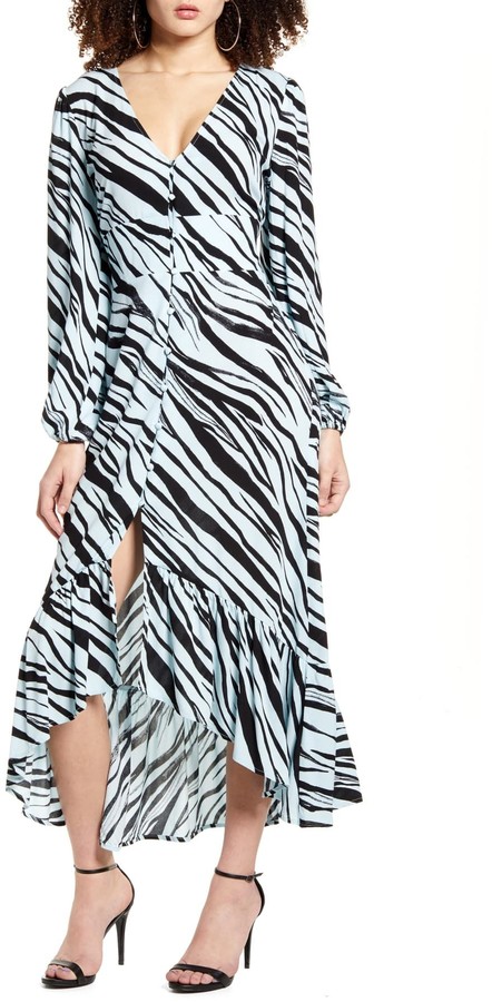 leith print midi dress