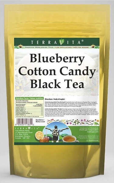 TerraVita Blueberry Cotton Candy Black Tea (50 tea bags, ZIN: 543094, 3-Pack)