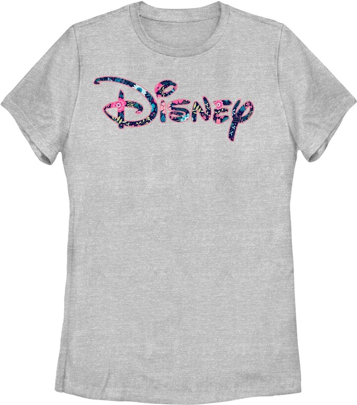 Women's Disney Floral Logo Graphic T-Shirt