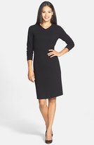Thumbnail for your product : Classiques Entier V-Neck Stretch Crepe Sheath Dress