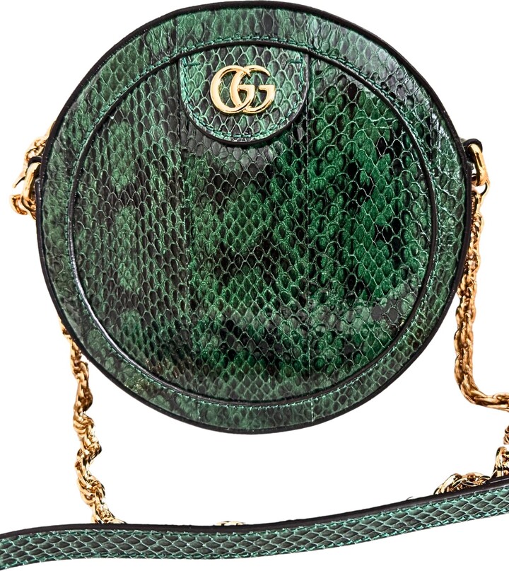 Gucci Gg Marmont Python Exotic Skin Leather Bag